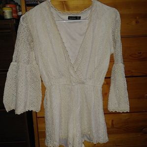 Off white lace romper